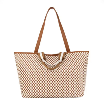 Cadiz Woven Checker Tote