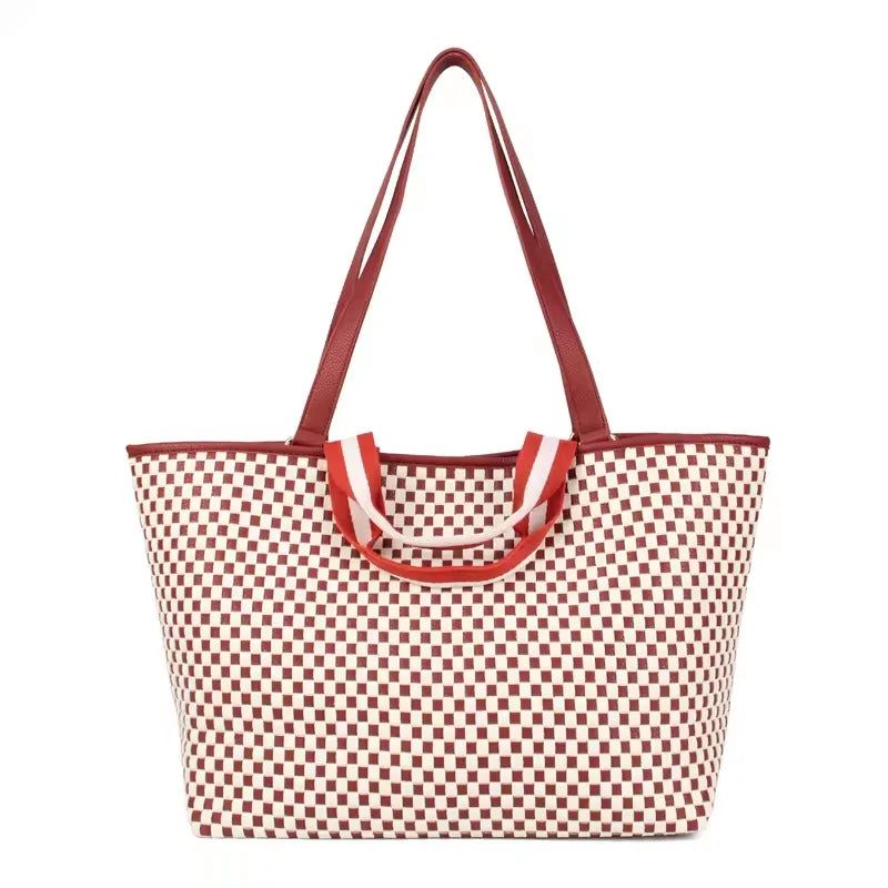 Cadiz Woven Checker Tote