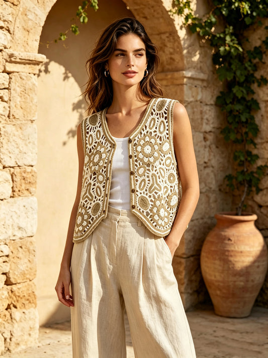 Tarifa Crochet Vest