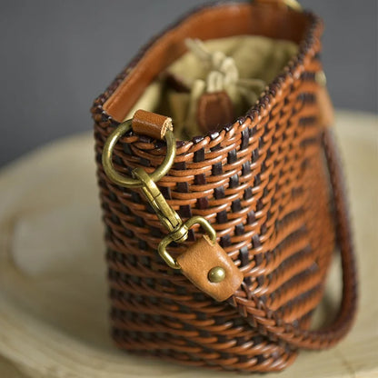 Costa Woven Leather Bag