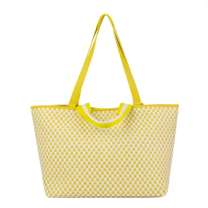 Cadiz Woven Checker Tote