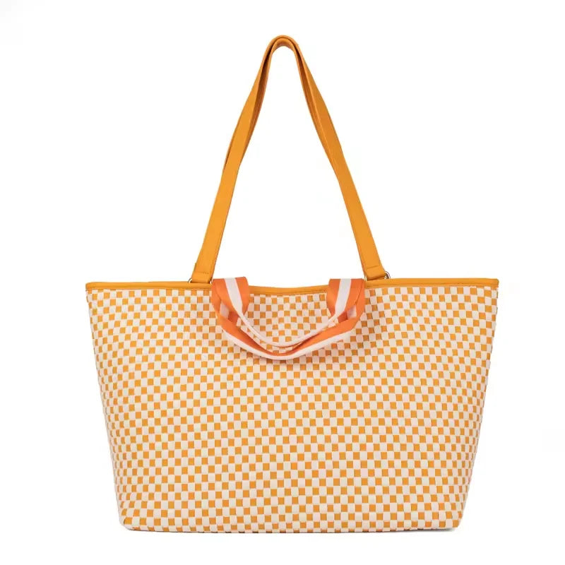 Cadiz Woven Checker Tote