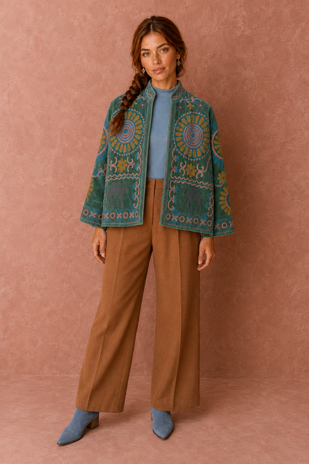 Sahara Elephant Embroidered Jacket