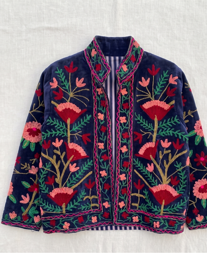 Marine Suzani Velvet Jacket