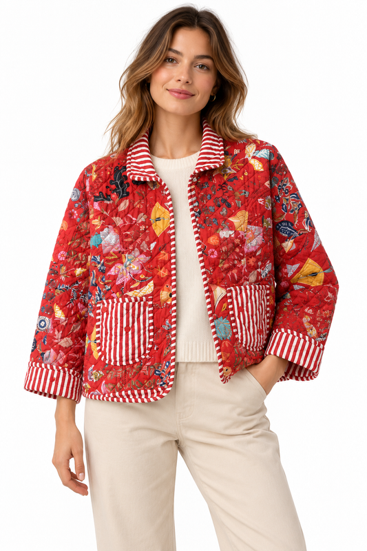 Carmín Patchwork Quilted Jacket